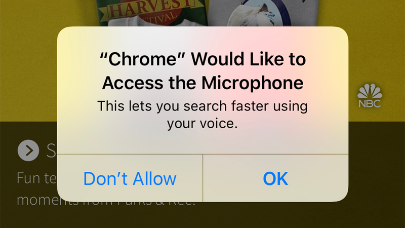 Give Chrome access to your mic to search with your voice.